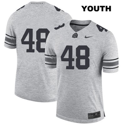 Youth NCAA Ohio State Buckeyes Tate Duarte #48 College Stitched No Name Authentic Nike Gray Football Jersey ZO20O07UG